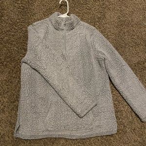 Trendy gray wool sweater